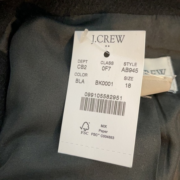 J. Crew Factory Black Pea Coat - Picture 9 of 12